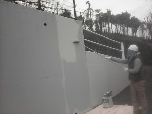 モンパレA・B・C棟　擁壁塗装工事 001